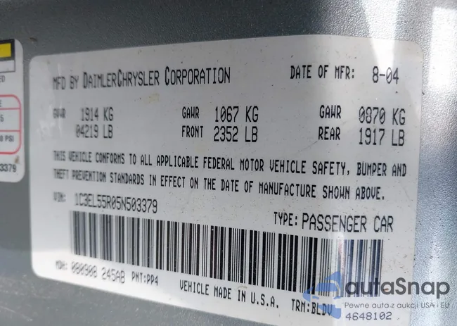 1C3EL55R05N503379: 42819740