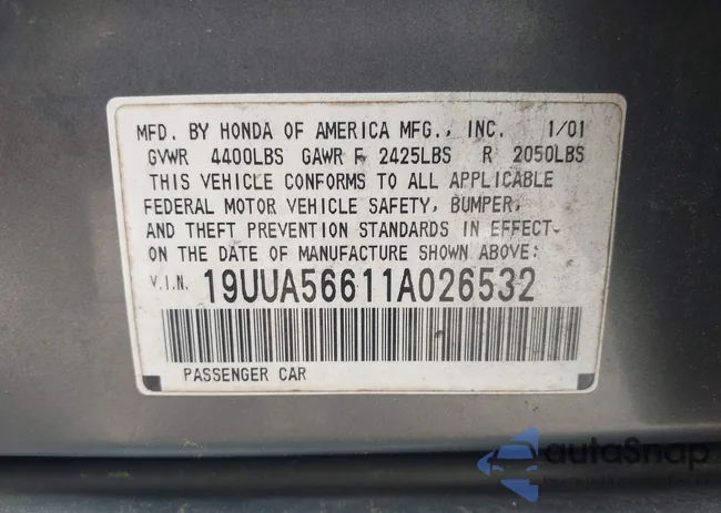 19UUA56611A026532: 42821196