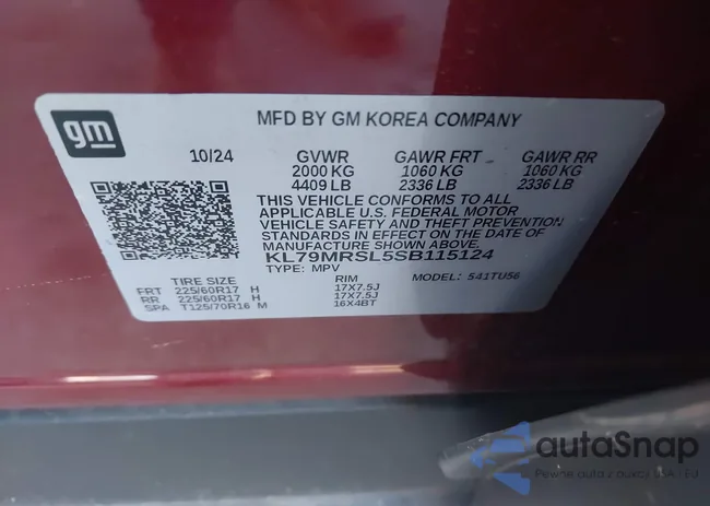 KL79MRSL5SB115124: 42820557