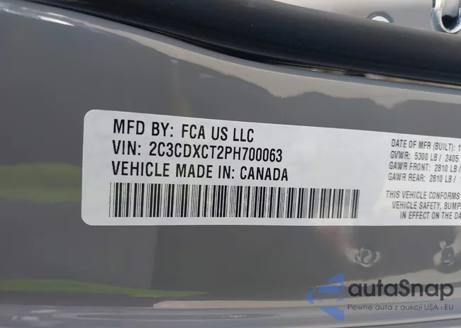 2C3CDXCT2PH700063: 42822135