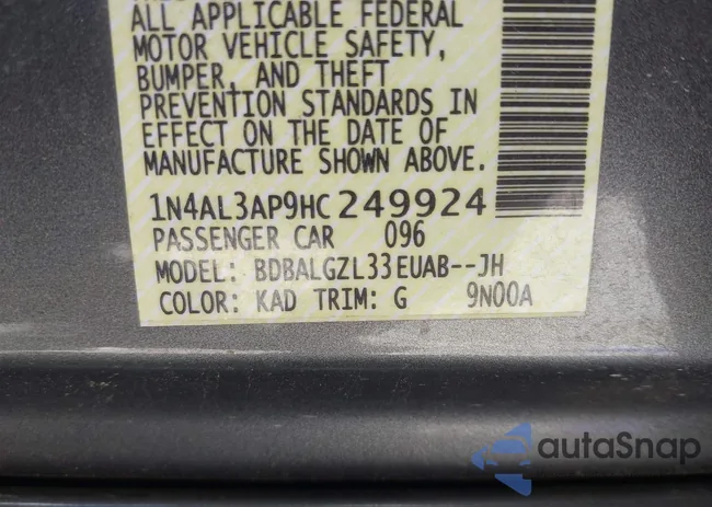 1N4AL3AP9HC249924: 42822247