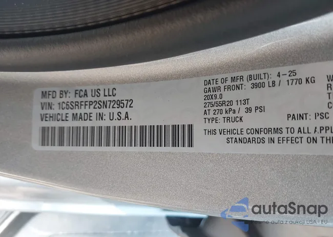 1C6SRFFP2SN729572: 42822270