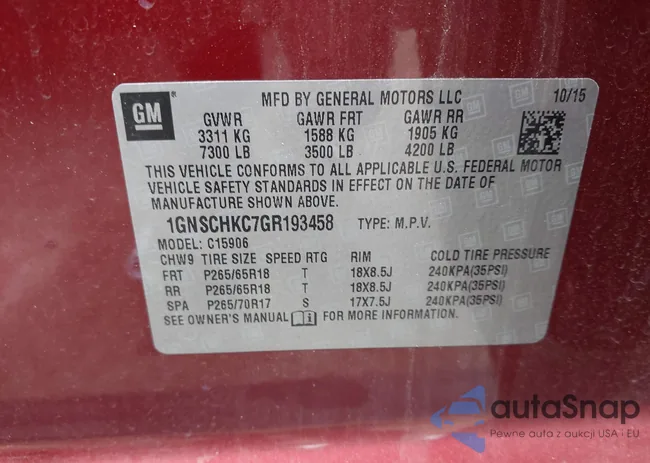 1GNSCHKC7GR193458: 42822294