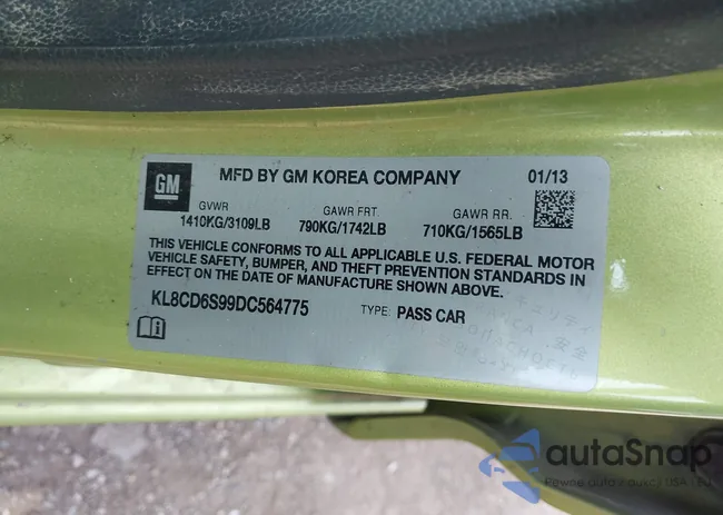 KL8CD6S99DC564775: 42822319