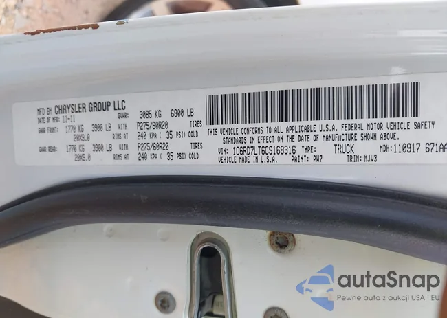 1C6RD7LT6CS168316: 42822430