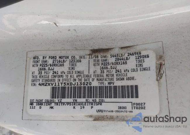 4M2XV11T5XDJ13020: 42822463