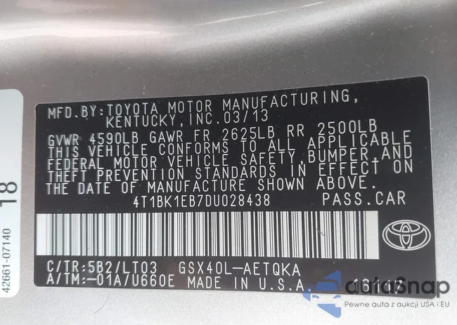 4T1BK1EB7DU028438: 42822876