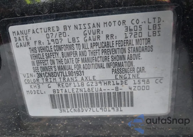 3N1CN8DV7LL901931: 42822893