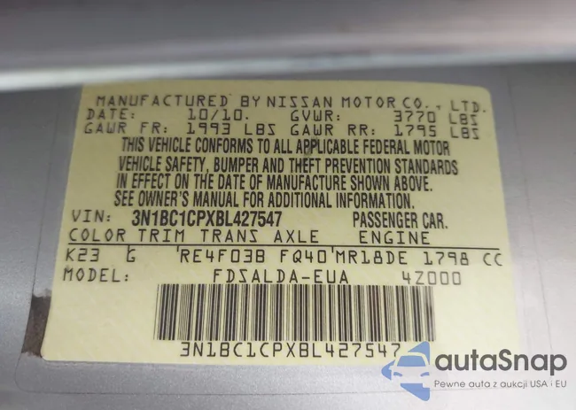 3N1BC1CPXBL427547: 42822998