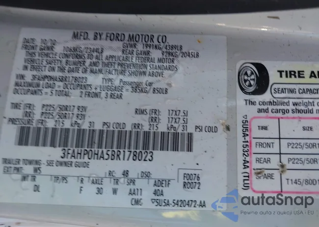 3FAHP0HA5BR178023: 42823060