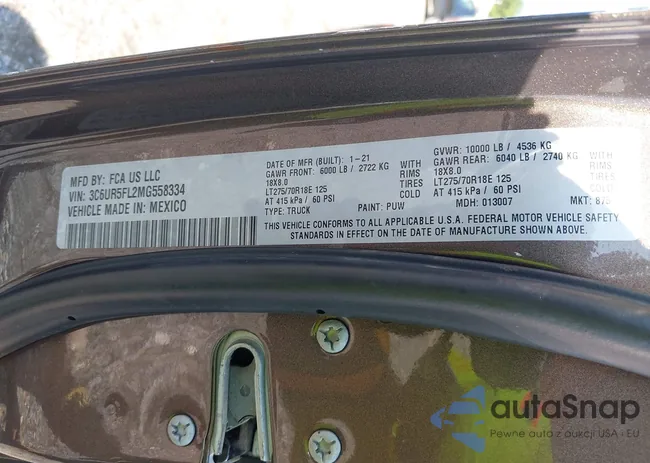 3C6UR5FL2MG558334: 42823071