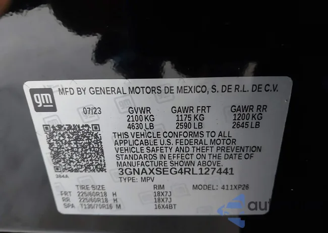 3GNAXSEG4RL127441: 42823140