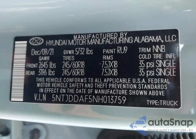 5NTJDDAF5NH013759: 42823328