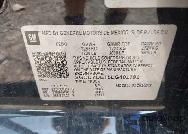 3GCUYDET5LG401791: 42823341