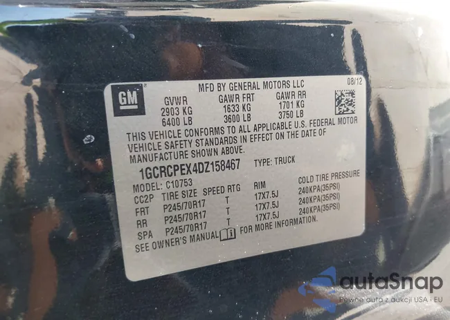 1GCRCPEX4DZ158467: 42823339