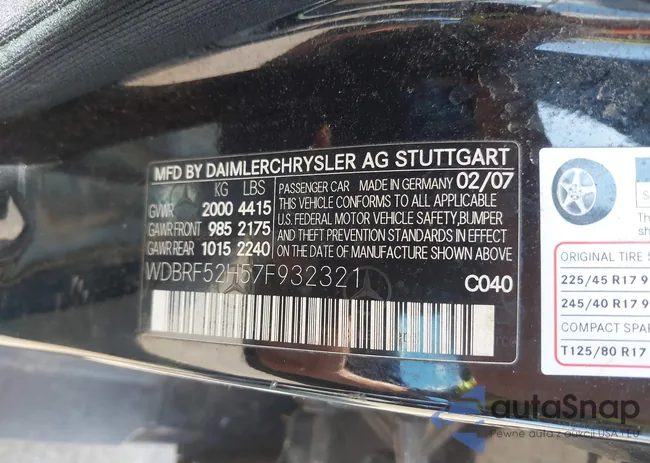 WDBRF52H57F932321: 42823357