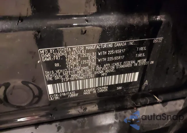 2T3P1RFV7NW277282: 42823399