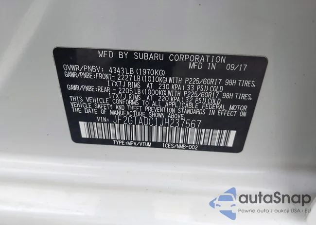 JF2GTADC1JH237567: 42822810