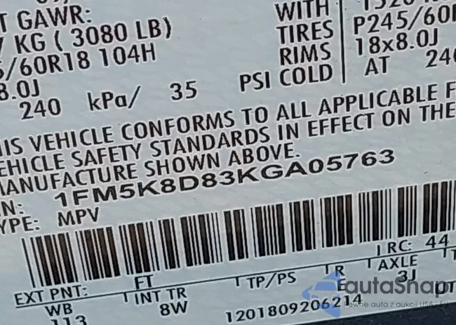 1FM5K8D83KGA05763: 42822866