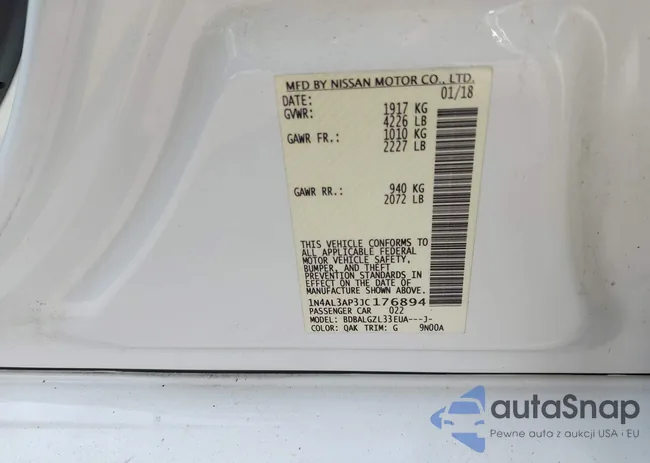 1N4AL3AP3JC176894: 42824257