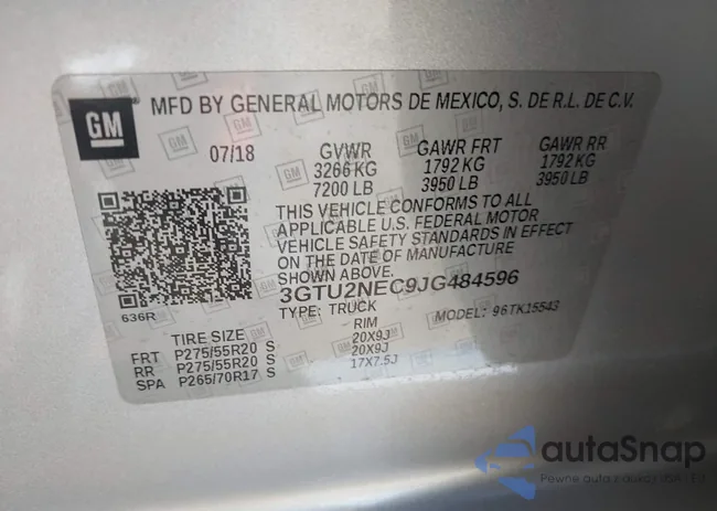 3GTU2NEC9JG484596: 42824309