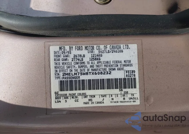 2MELM75W8TX608232: 42824381