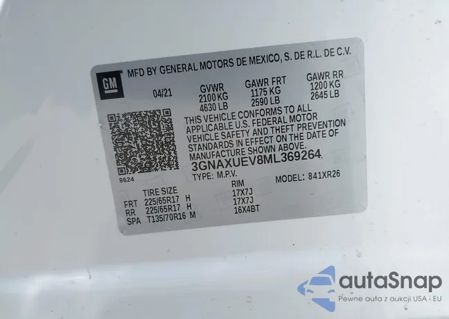 3GNAXUEV8ML369264: 42823548