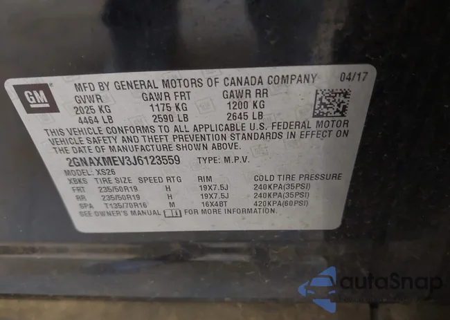 2GNAXMEV3J6123559: 42823685