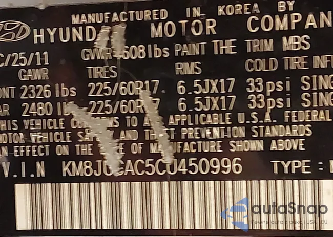 KM8JUCAC5CU450996: 42824601