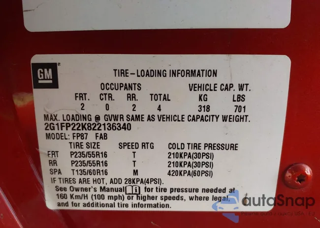 2G1FP22K822136340: 42824629