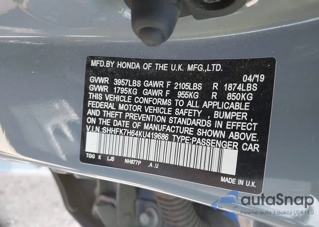 SHHFK7H64KU419686: 42824845