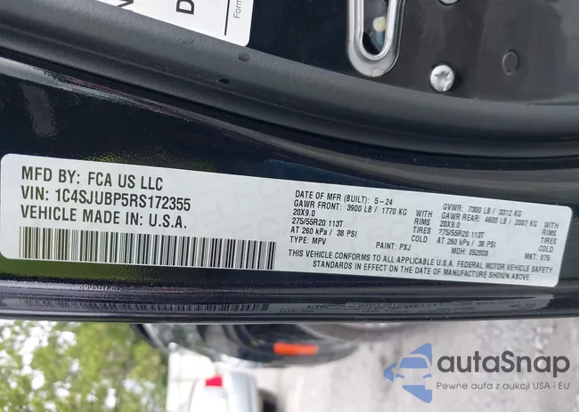 1C4SJUBP5RS172355: 42825997