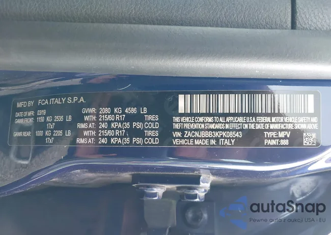 ZACNJBBB3KPK08543: 42826236