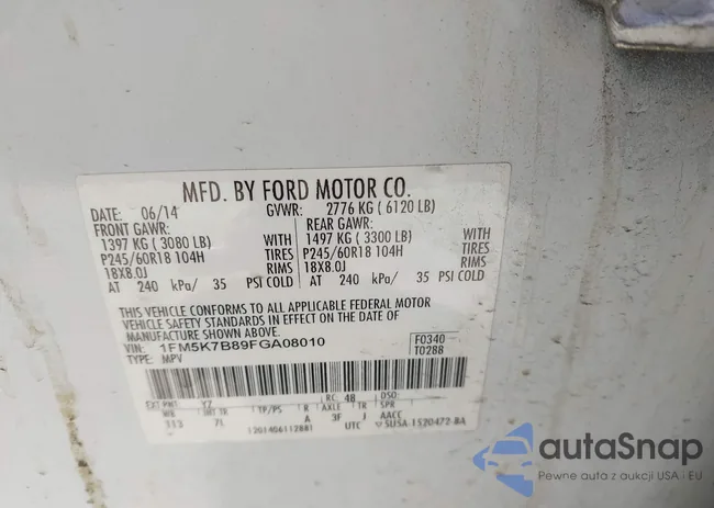 1FM5K7B89FGA08010: 42826413