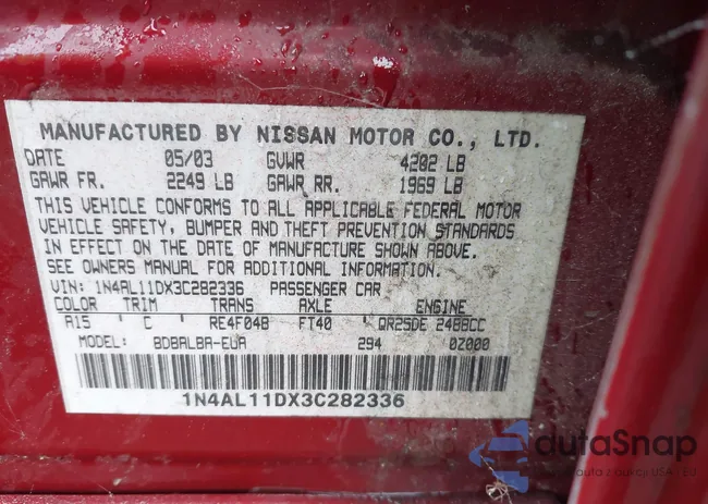 1N4AL11DX3C282336: 42825620