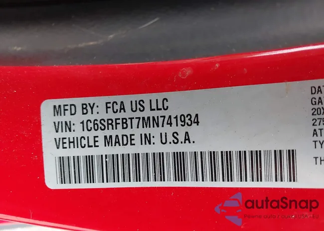 1C6SRFBT7MN741934: 42825681