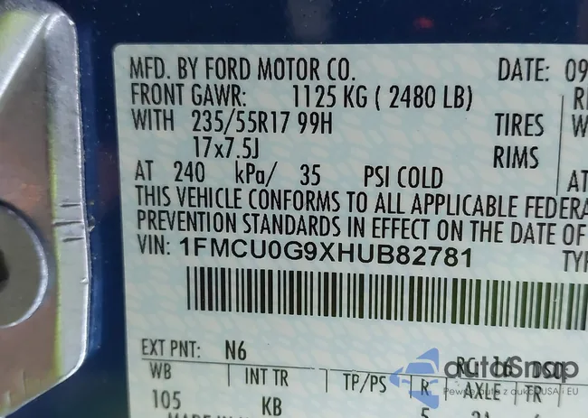 1FMCU0G9XHUB82781: 42825687