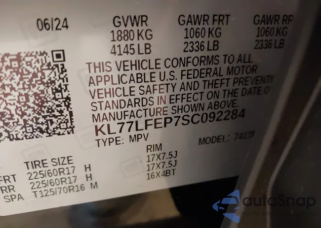 KL77LFEP7SC092284: 42825705