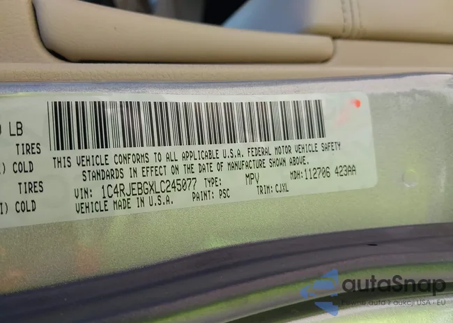 1C4RJEBGXLC245077: 42825756