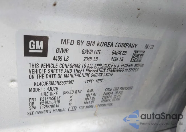 KL4CJESM3NB532307: 42826961