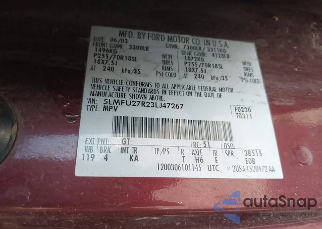 5LMFU27R23LJ47267: 42827120