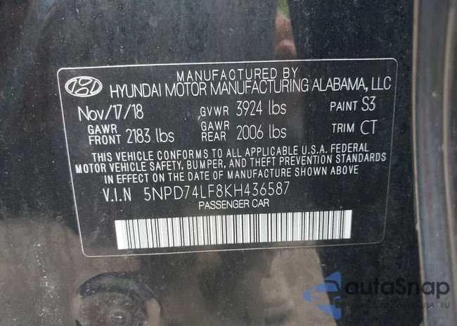 5NPD74LF8KH436587: 42827305