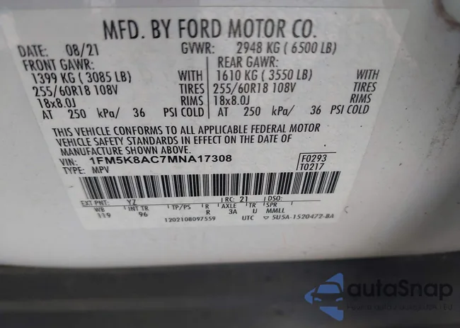 1FM5K8AC7MNA17308: 42827307