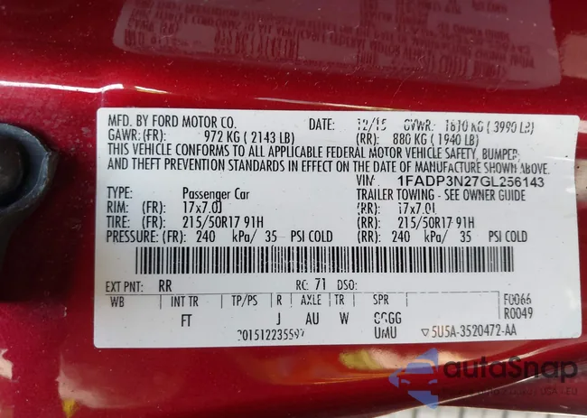 1FADP3N27GL256143: 42827360