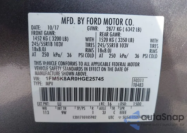 1FM5K8AR0HGE25745: 42826519