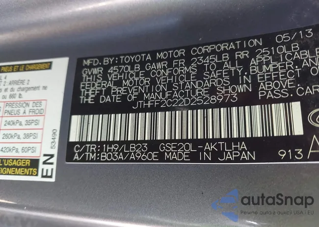 JTHFF2C22D2528973: 42826594