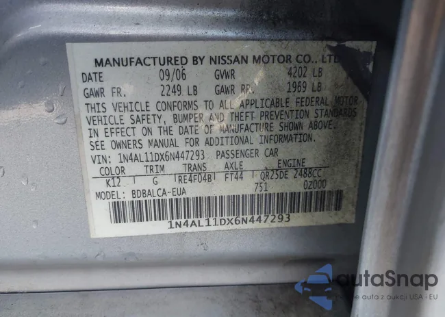 1N4AL11DX6N447293: 42826687