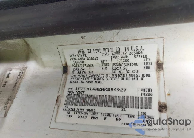 1FTEX14N2NKB94927: 42826708