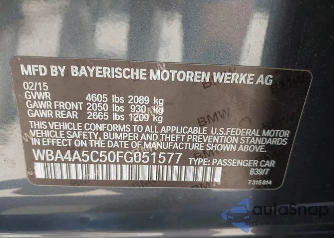 WBA4A5C50FG051577: 42826776