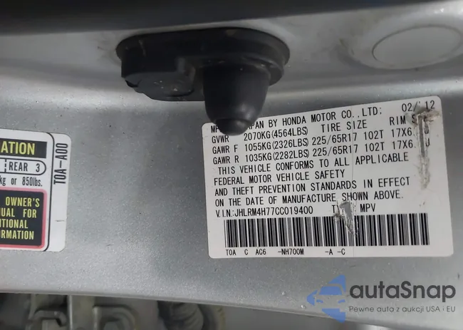 JHLRM4H77CC019400: 42826872